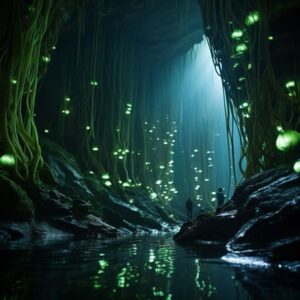 chiaroscuro style digital art piece futuristic cave - bionic blossom (7)
